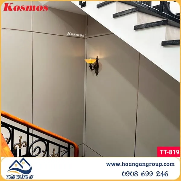 Tấm Ốp Than Tre Kosmos 8mm Vân Vải TT 819 Tại Quận 4 TPHCM Tấm Ốp Than Tre Kosmos 8mm Vân Vải TT 819 Tại Quận 4 TPHCM