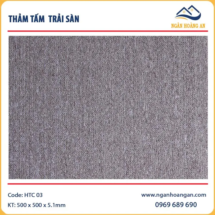 Tấm Thảm Trải Sàn Văn Phòng HTC-03 50x50 cm