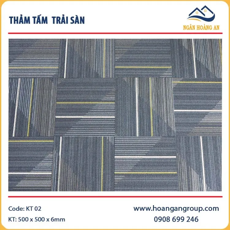 Tấm Thảm Trải Sàn Văn Phòng KT-02 50x50 cm Tấm Thảm Trải Sàn Văn Phòng KT-02 50x50 cm