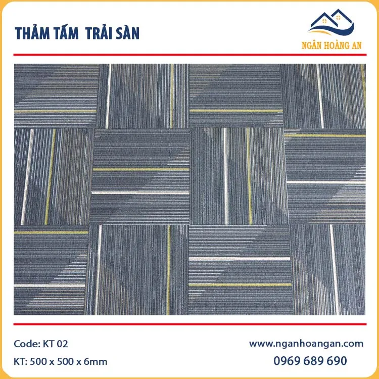Tấm Thảm Trải Sàn Văn Phòng KT-02 50x50 cm