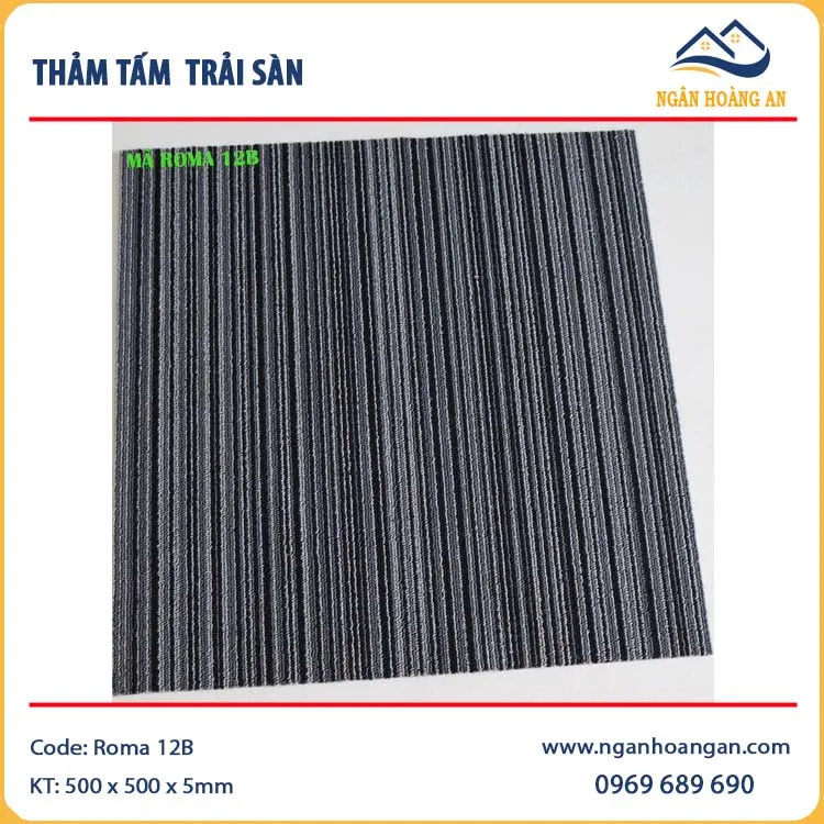 Tấm Thảm Trải Sàn Văn Phòng Roma 12B 50x50cm