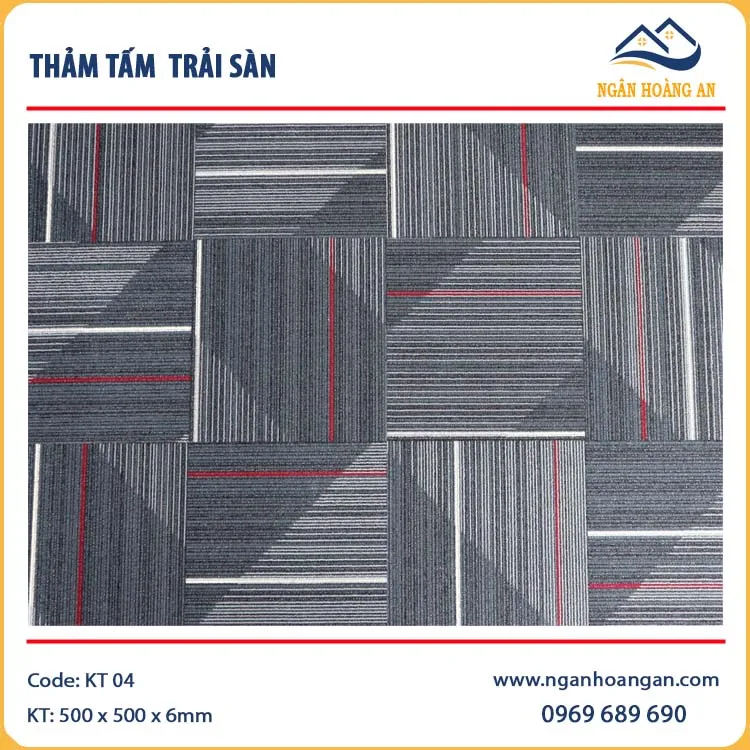Thảm Tấm Trải Sàn Phòng Khách KT-04 50x50 cm