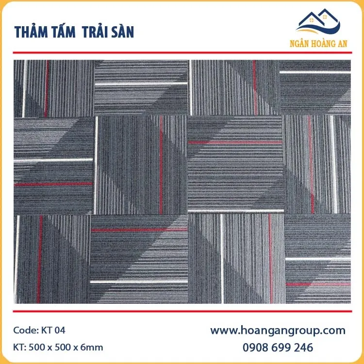Thảm Tấm Trải Sàn Phòng Khách KT-04 50x50 cm