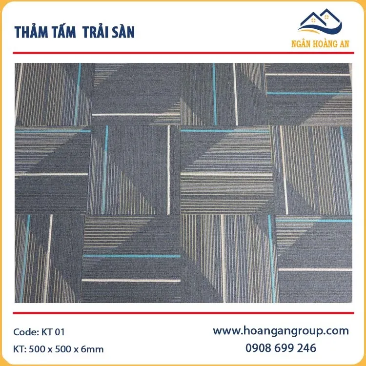 Thảm Tấm Trải Sàn Văn Phòng KT-01 50x50 cm Thảm Tấm Trải Sàn Văn Phòng KT-01 50x50 cm