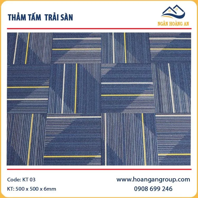 Thảm Tấm Trải Sàn Văn Phòng KT-03 50x50 cm Thảm Tấm Trải Sàn Văn Phòng KT-03 50x50 cm