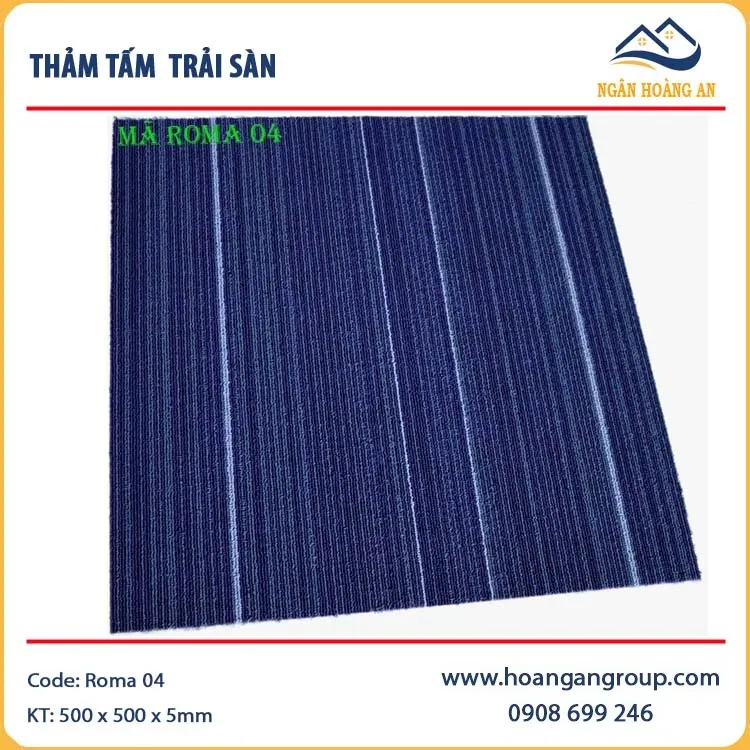 Thảm Nhựa Trải Sàn Văn Phòng Roma 04 50x50cm Thảm Nhựa Trải Sàn Văn Phòng Roma 04 50x50cm