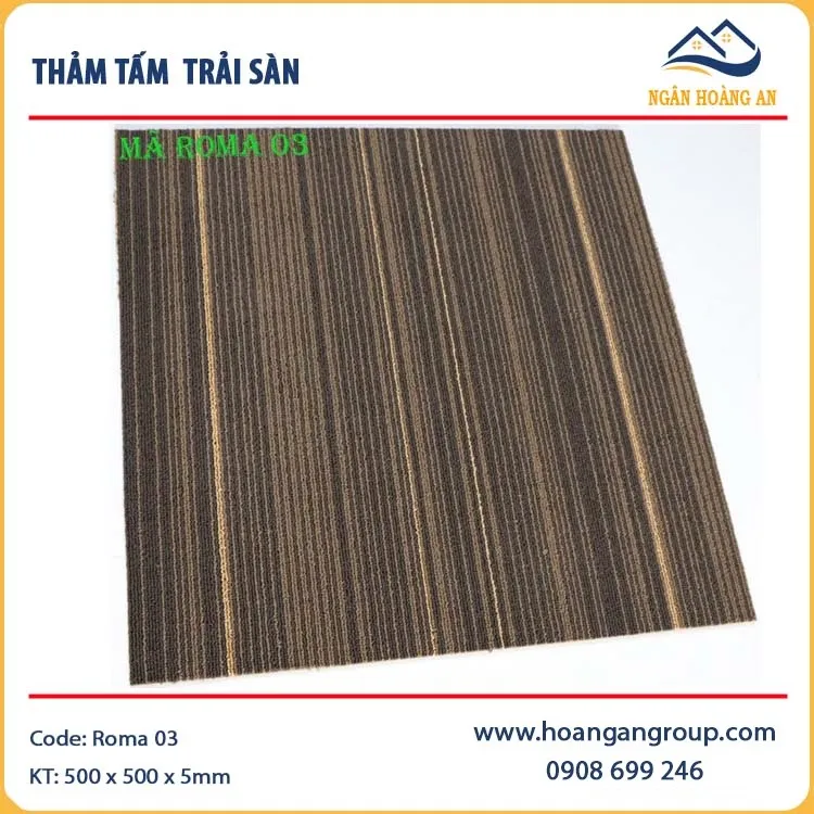 Thảm Lông Trải Sàn Văn Phòng Roma 03 50x50cm Thảm Lông Trải Sàn Văn Phòng Roma 03 50x50cm