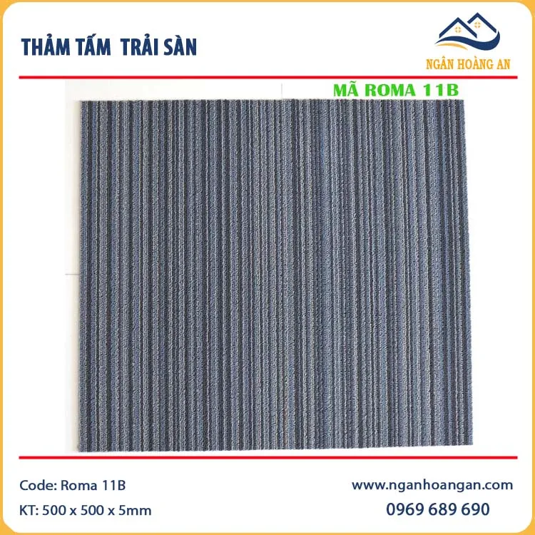 Thảm Tấm Trải Sàn Văn Phòng Roma 11B 50x50cm