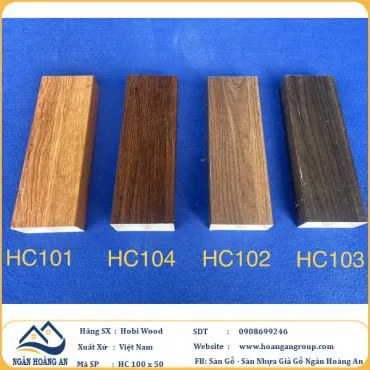 Thanh Lam Trang Trí Nhựa Giả Gỗ Hobi Wood 100x50