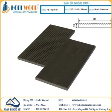 Thanh Đa Năng Gỗ Nhựa Ngoài Trời Hobi Wood HB142W10 Black Charcoal