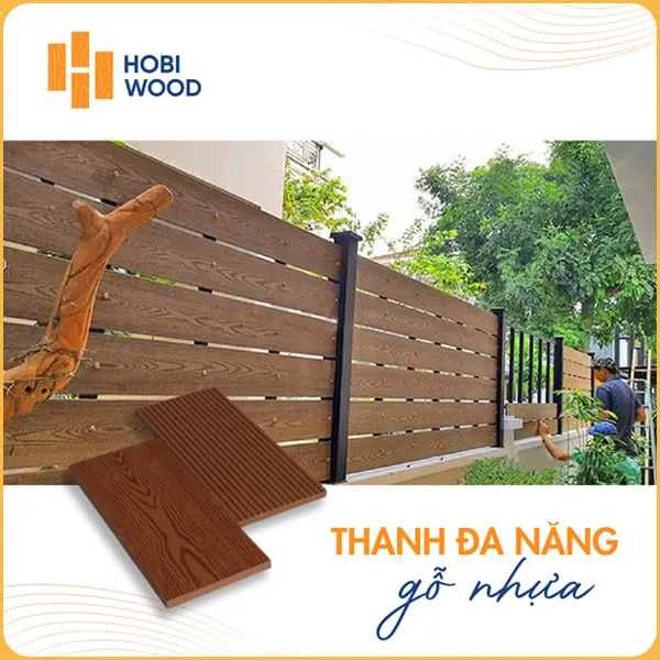 Ốp Cổng Rào Bằng Thanh Lam Đa Năng Hobi Wood Tại Tân Bình TPHCM