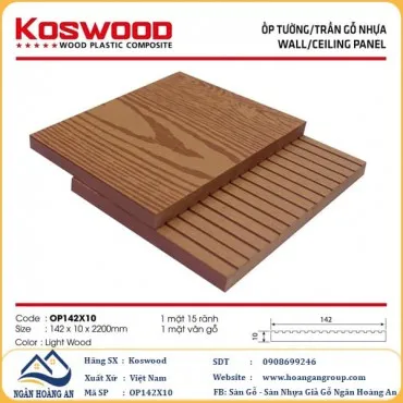 Thanh Lam Đa Năng Gỗ Nhựa Ngoài Trời Kosmos OP142X2.2M Light Wood