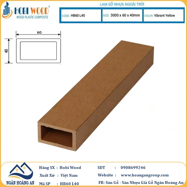 Thanh Lam Hộp Gỗ Nhựa Ngoài Trời Hobi Wood