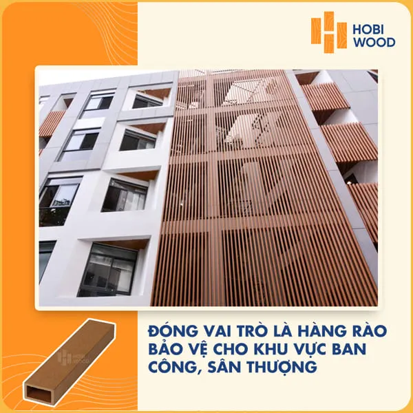 Thanh Lam Gỗ Nhựa Ứng Dụng Làm Hàng Rào Bảo Vệ Ban Công