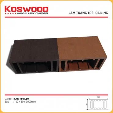 Thanh Lam Gỗ Nhựa Ngoài Trời Kosmos LAM160x80