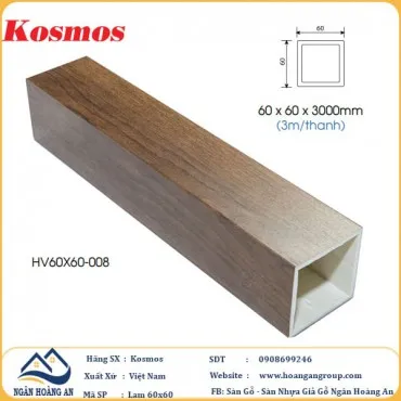 Thanh Lam Gỗ Nhựa Trang Trí Trong Nhà Kosmos HV60x60-008