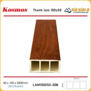 Thanh Lam Gỗ Nhựa Trang Trí Trong Nhà Kosmos LAM100x50-008