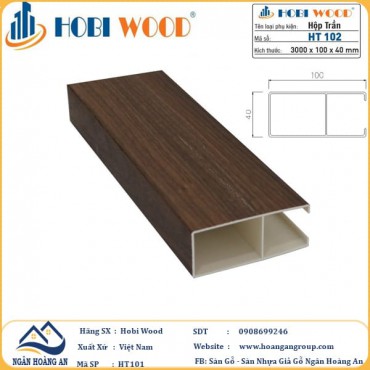 Trần Nan Nhựa Giả Gỗ Hobi Wood 40x100 HT102