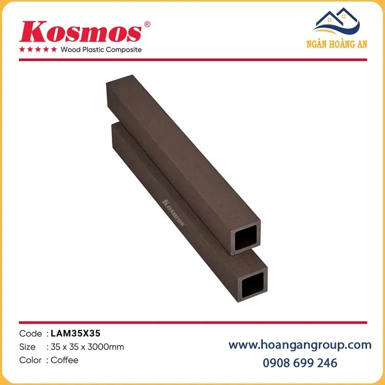 Thanh Lam Hộp Gỗ Nhựa Ngoài Trời Kosmos LAM35x35 Coffee Thanh Lam Hộp Gỗ Nhựa Ngoài Trời Kosmos LAM35x35 Coffee