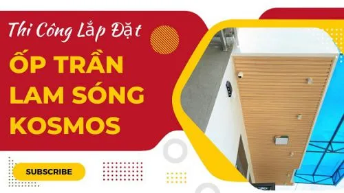 Ốp Trần Tấm Nhựa Giả Gỗ Lam 3 Sóng Kosmos Tại Long Thành Đồng Nai