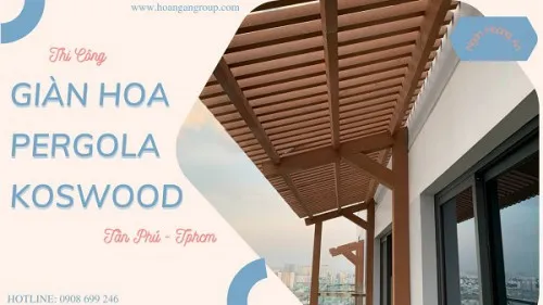 Thi Công Giàn Hòa Pergola Ngoài Trời Kosmos Tại Tân Phú TPHCM