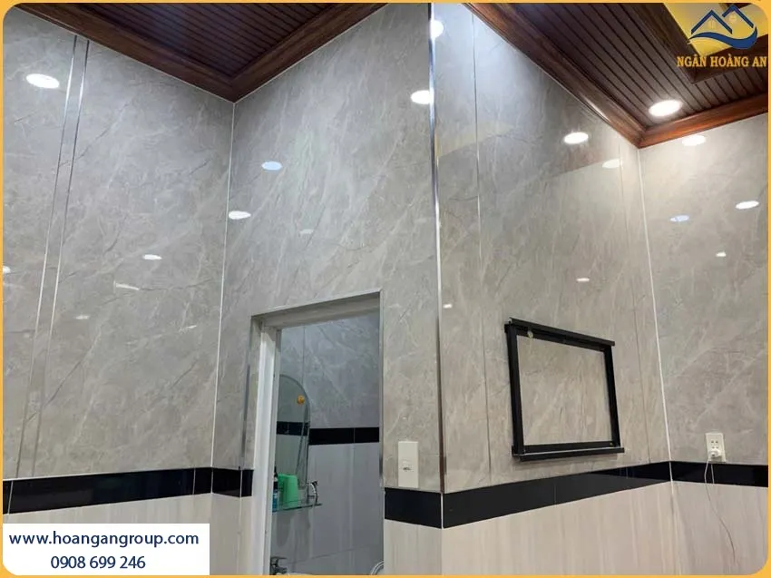 Tường Căn Hộ Được Ốp Bởi Tấm PVC Nhựa Giả Bê Tông Hiện Đại Tường Căn Hộ Được Ốp Bởi Tấm PVC Nhựa Giả Bê Tông Hiện Đại
