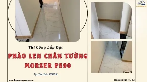 Thi Công Lắp Đặt Len Chân Tường Nhựa Morser PS90 Tại Thủ Đức TPHCM