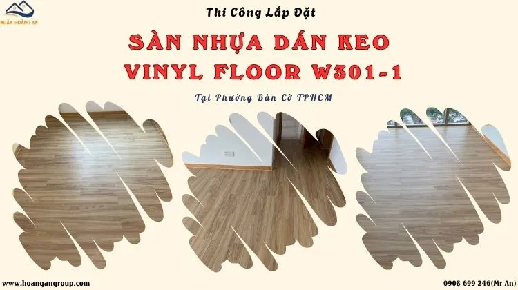 Thi Công Sàn Nhựa Dán Keo Viny Floor W301-1 Giả Gỗ Thi Công Sàn Nhựa Dán Keo Viny Floor W301-1 Giả Gỗ