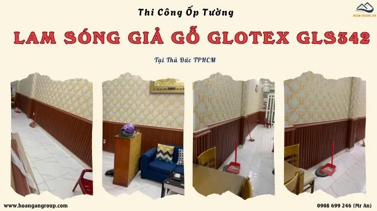Thi Công Ốp Tường Lam Sóng Glotex GLS342 Thi Công Ốp Tường Lam Sóng Glotex GLS342