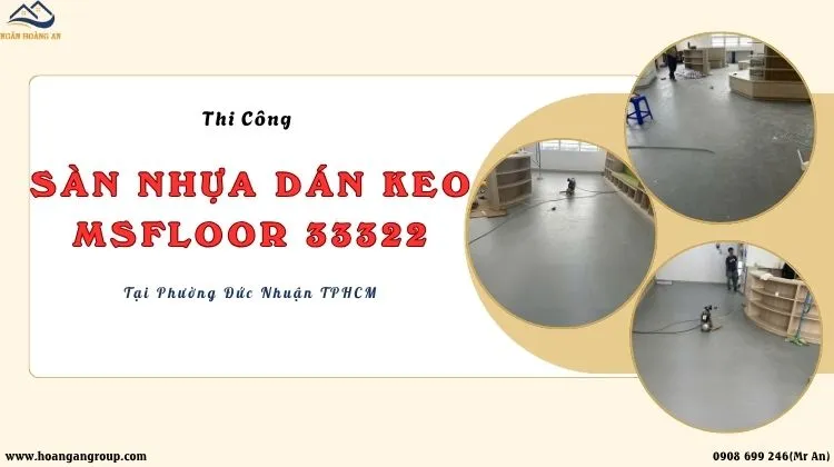 Thi Công Sàn Dán Keo Giả Bê Tông MSFloor 33322 