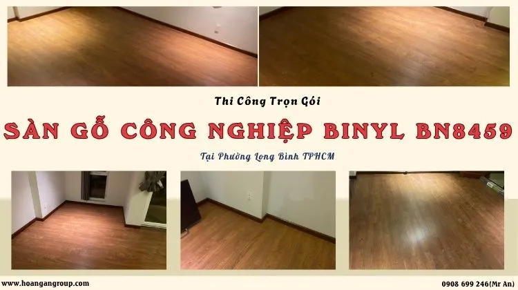 Thi Công Trọn Gói Sàn Gỗ Binyl BN8459 Tại Phường Long Bình TPHCM