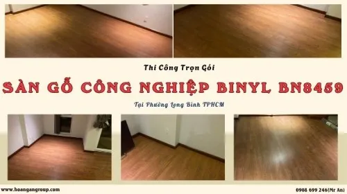 Thi Công Trọn Gói Sàn Gỗ Binyl BN8459 Tại Phường Long Bình TPHCM
