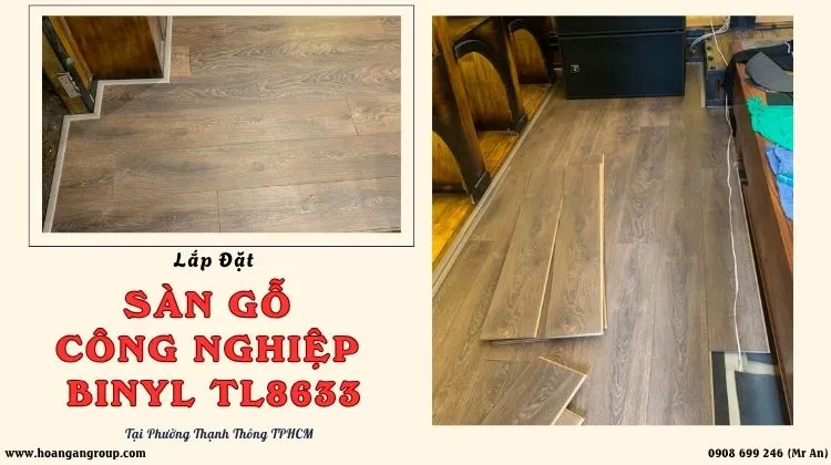 Thi Công Sàn Gỗ Binyl TL8633 Giá Tốt Tại Phường Hạnh Thông TPHCM