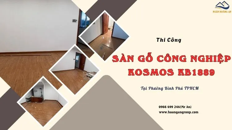 Thi Công Sàn Gỗ Công Nghiệp Kosmos KB1889 