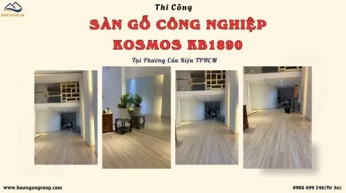 Thi Công Sàn Gỗ Công Nghiệp Kosmos KB1890 Tại Phường Cầu Kiệu TPHCM
