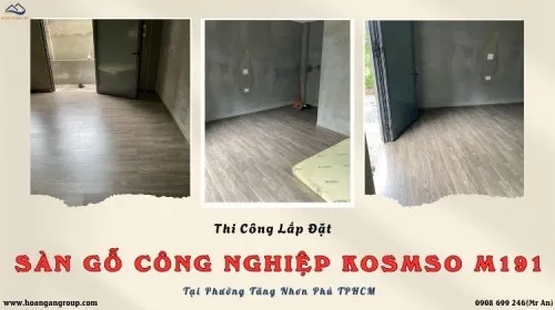 Thi Công Lắp Đặt Sàn Gỗ Kosmos M191 Tại Phường Tăng Nhơn Phú TPHCM