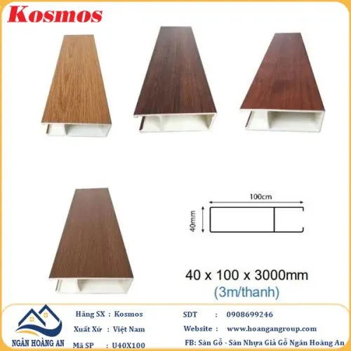 Trần Nan Nhựa Giả Gỗ Kosmos U40X100