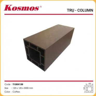 Lam Trụ Pergola Gỗ Nhựa Ngoài Trời Kosmos T120 x 120 Coffee