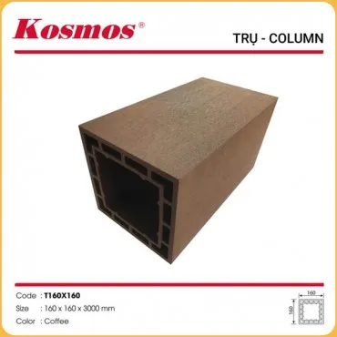 Lam Trụ Pergola Gỗ Nhựa Ngoài Trời Kosmos T160 x 160 Coffee