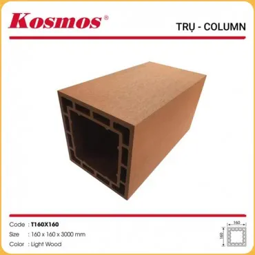 Lam Trụ Pergola Gỗ Nhựa Ngoài Trời Kosmos T160 x 160 Light Wood