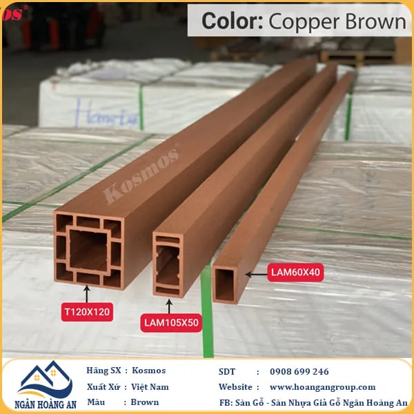 Thanh Lam Gỗ Nhựa Kosmos Màu Copper Brown Tại Bình Thạnh TPHCM Thanh Lam Gỗ Nhựa Kosmos Màu Copper Brown Tại Bình Thạnh TPHCM