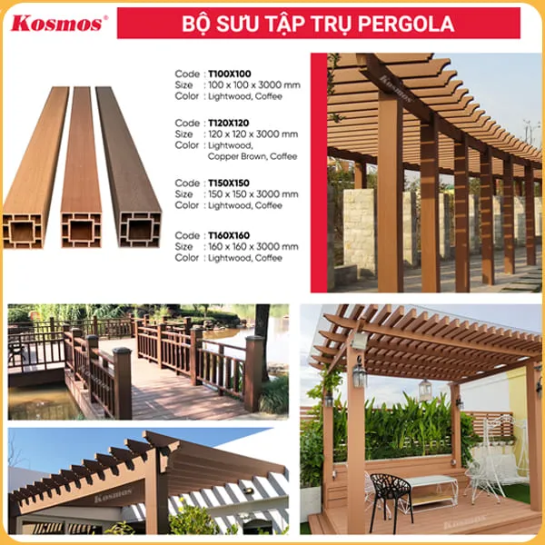 Ứng Dụng Của Lam Trụ Pergola Gỗ Nhựa Ngoài Trời