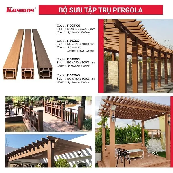 Ứng Dụng Của Lam Trụ Pergola Gỗ Nhựa Ngoài Trời Tại Bình Tân TPHCM