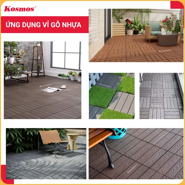 Ứng Dụng Vỉ Gỗ Nhựa Ngoài Trời Kosmos