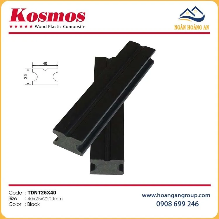 Xương Đà Nhựa Đặc Sàn Gỗ Ngoài Trời Kosmos TDNT40X25