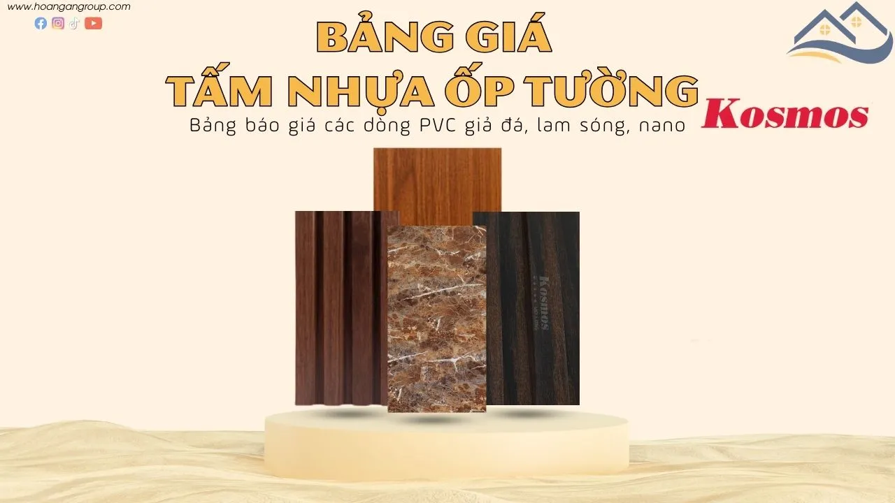 Bảng Giá Tấm Nhựa Ốp Tường Kosmos Mới Nhất Hiện Nay