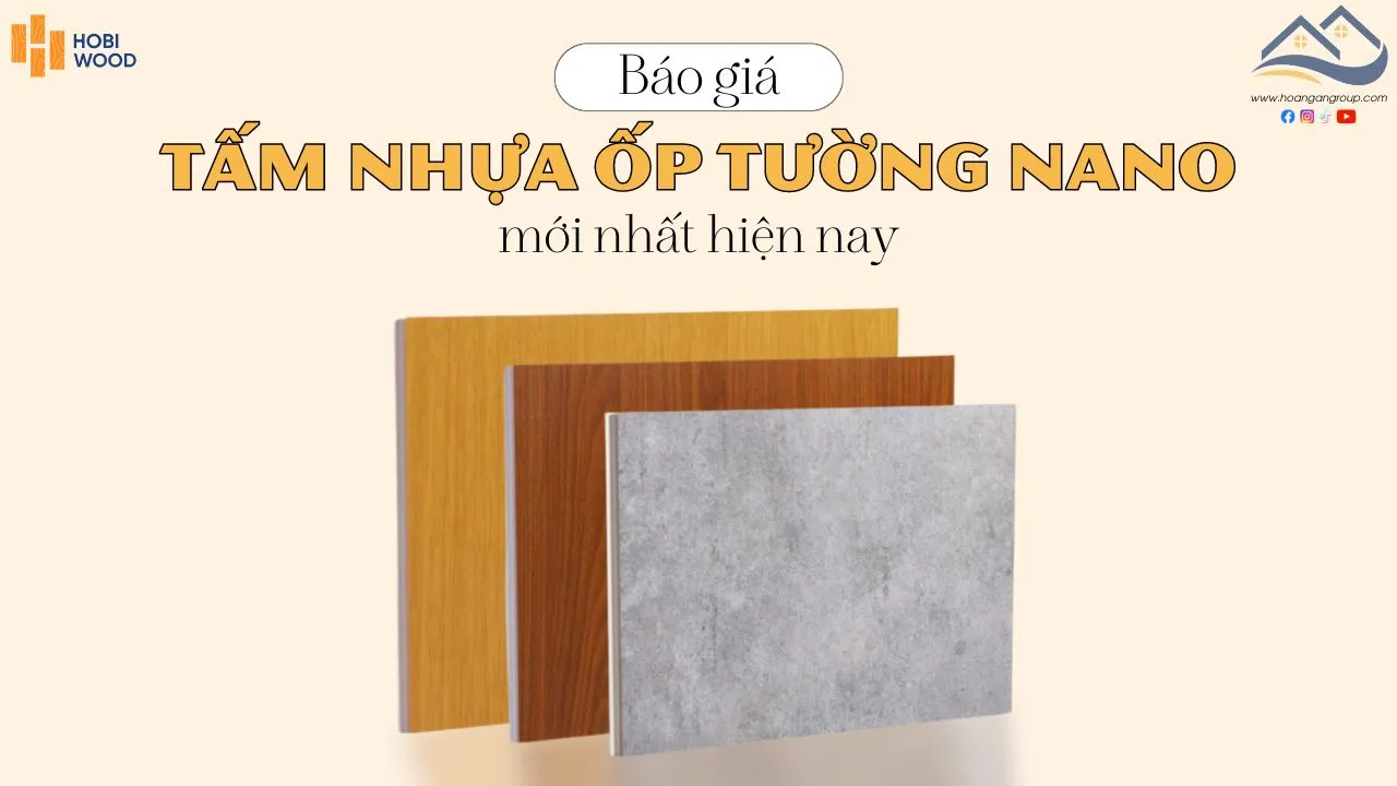 Bảng Báo Giá Tấm Nhựa Ốp Tường Nano Giả Gỗ, Giả Bê Tông Hobi Wood