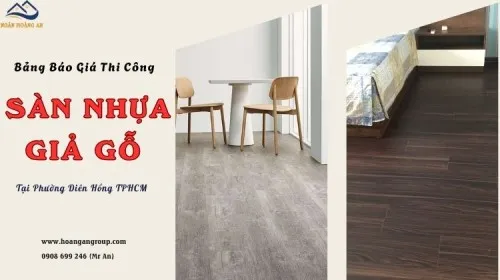Bảng Báo Giá Thi Công Lót Sàn Nhựa Giả Gỗ Tại Phường Diên Hồng TPHCM