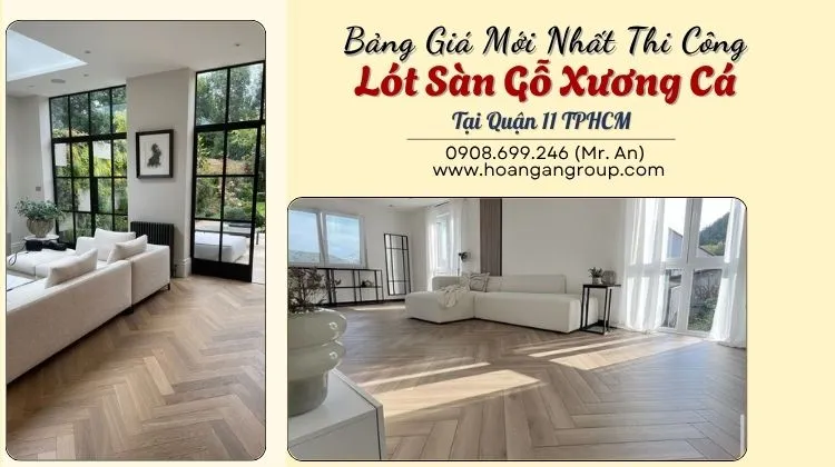 Bảng Giá Mới Nhất Thi Công Lót Sàn Gỗ Xương Cá 