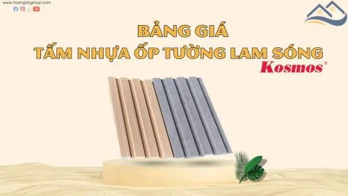 Bảng Giá Tấm Nhựa Ốp Tường Lam Sóng Giả Gỗ Kosmos
